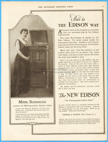 1917 edison phonograph - edison,