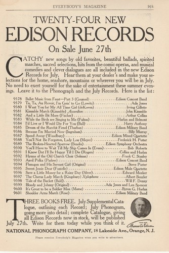 Edison records print - records,