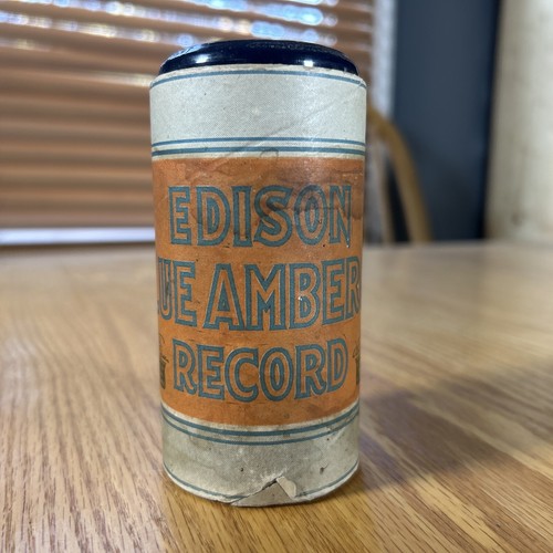 Edison cylinder record blue - edison,